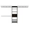 Tuhome Plego 70 in.W, 118 in.W Drawers Closet System, One Drawer, Three Hanging Rods, Five Shelves, Black CLW5362 - alternate 3
